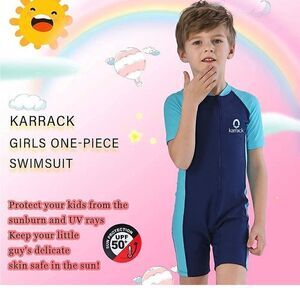 NWT karrack Boys Rash Guard Swimsuit UPF 50+ Sun Protection Bathing Suits